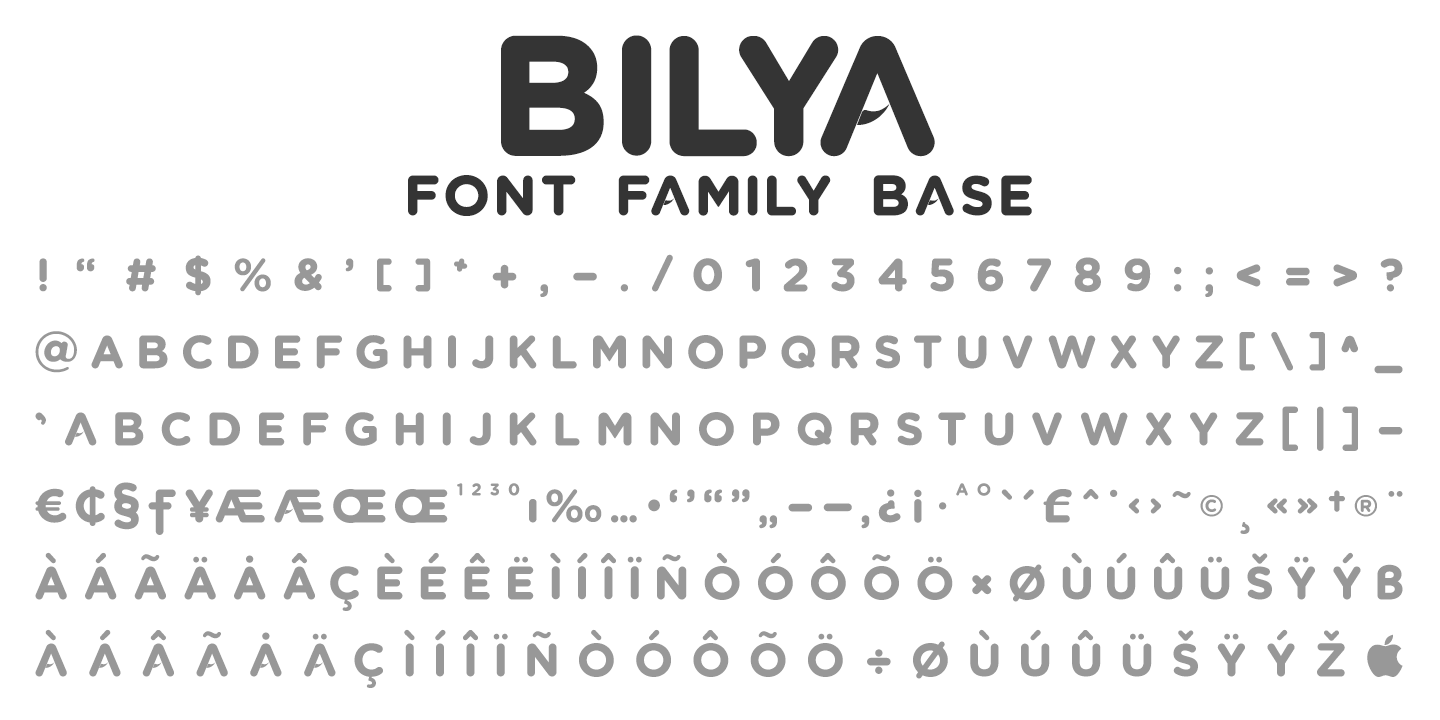 Example font Bilya Layered #10
